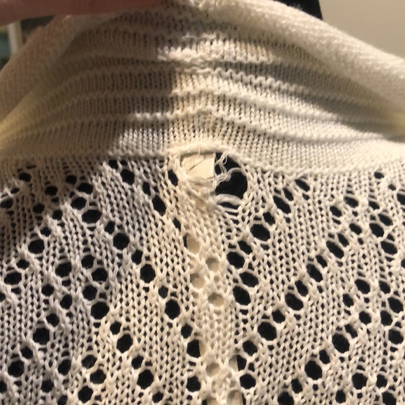 Leo & Nicole white summery boho open front cardigan - Picture 6 of 9